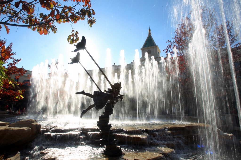 Building an elaborate, choreographed fountain in a public place is always a technical and logistical challenge.  But in this case, note J. Wickham Zimmerman and Chris Roy, the stakes were significantly raised by the developer's bold vision as well as the project's geographic location. 