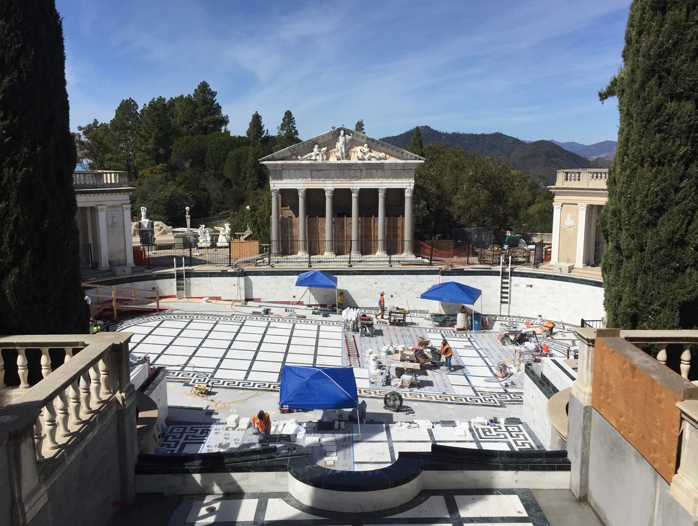 Wrapping up his discussion of the restoration of the Neptune Pool at Hearst Castle, Matthew Reynolds covers the painstaking process of resurfacing the shell with new marble as an exact replica of the original and making ready for the reintroduction of 350,000 gallons of water.