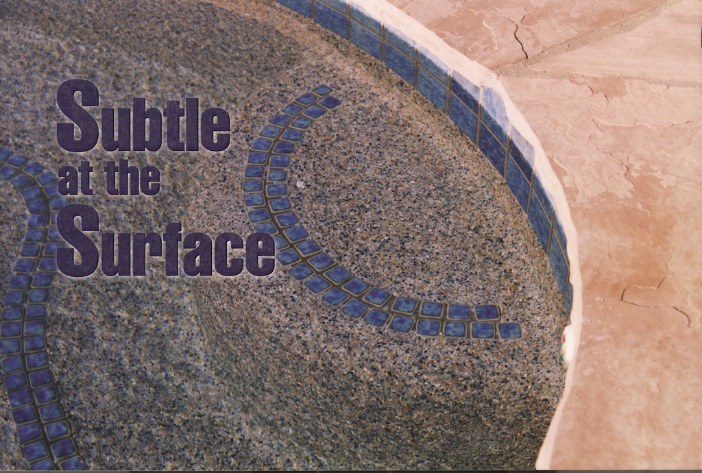 The procession started more than 20 years ago, when those who apply interior finishes to pools, spas and other watershapes began looking beyond white plaster:  First came the colored plasters, then pebbles and colored aggregates and, more recently, the polished aggregates.  Now, says Kirk Chapman, more new materials and the advent of hybrid approaches are carrying surface specialists to new possibilities limited only by their imaginations.
