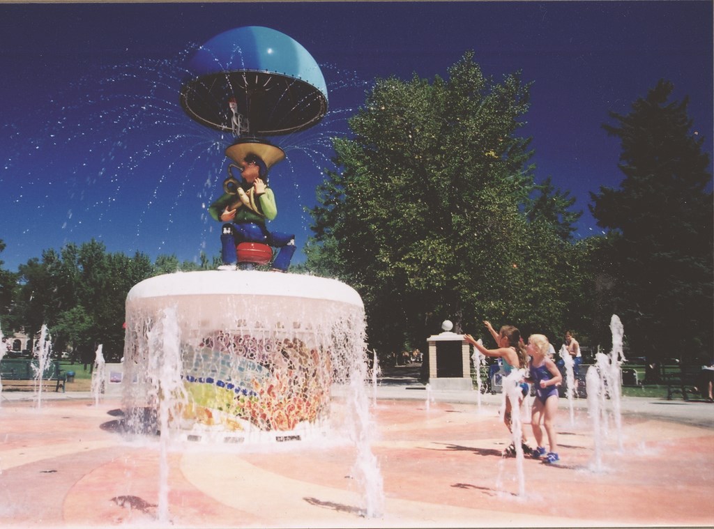 A unique mix of folk art and high technology, the Uncle Wilbur Fountain in Colorado Springs, Colo., delights area children and parents alike with its music, animation and dancing waters.  Achieving these effects required great focus, says Anne Gunn of St. Louis-based fountain design/manufacturing firm HydroDramatics, as the design team carried a whimsical work of art from concept through to a most vivid reality.   (Photo by Jacquie Rogers)