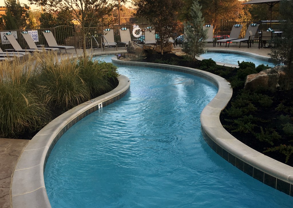 The architect wanted a pool with a long lazy-river to highlight the hotel's big deck area, and Buffy Neumann knew just how to approach the task:  She did her homework, called in a key supplier for technical assistance and executed the project in award-worthy style. 