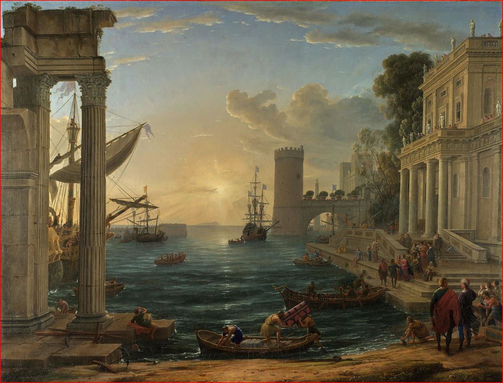 Claude Lorrain, The Embarkation of the Queen of Sheba, 1648
