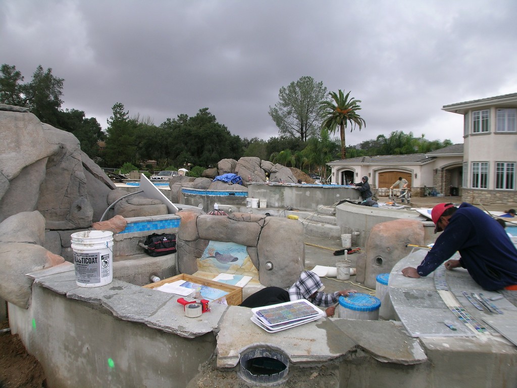 The project depicted here has been the professional challenge of a lifetime, says watershaper and landscape architect Kathy Marosz. It all started two years ago, when she began working with a highly imaginative client who refused to put any limits on what might be done. Subsequently, as she reports in the first of three articles on the results, her involvement grew from execution of a plan into a near-boundless exercise in creative collaboration.