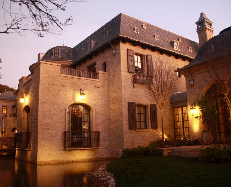 It may have the look of a genuine French castle, writes Steve Sandalis, but the moat, pond and waterfall he installed here all belong to a California property -- and to owners who wanted to be involved in every aspect of the planting, from selection to fine details of placement.