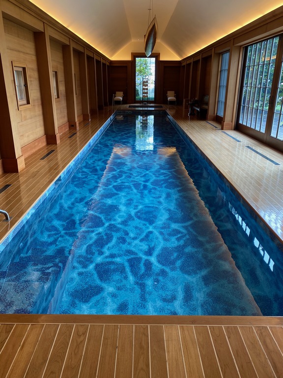 Water and air quality can spell the difference between an indoor pool environment that is pleasant and healthy versus one that is far from it. The need to resolve those issues led to Steve Kenny’s escalating involvement with this high-end, all-tile lap pool; a project that has unfolded over more than a dozen years.